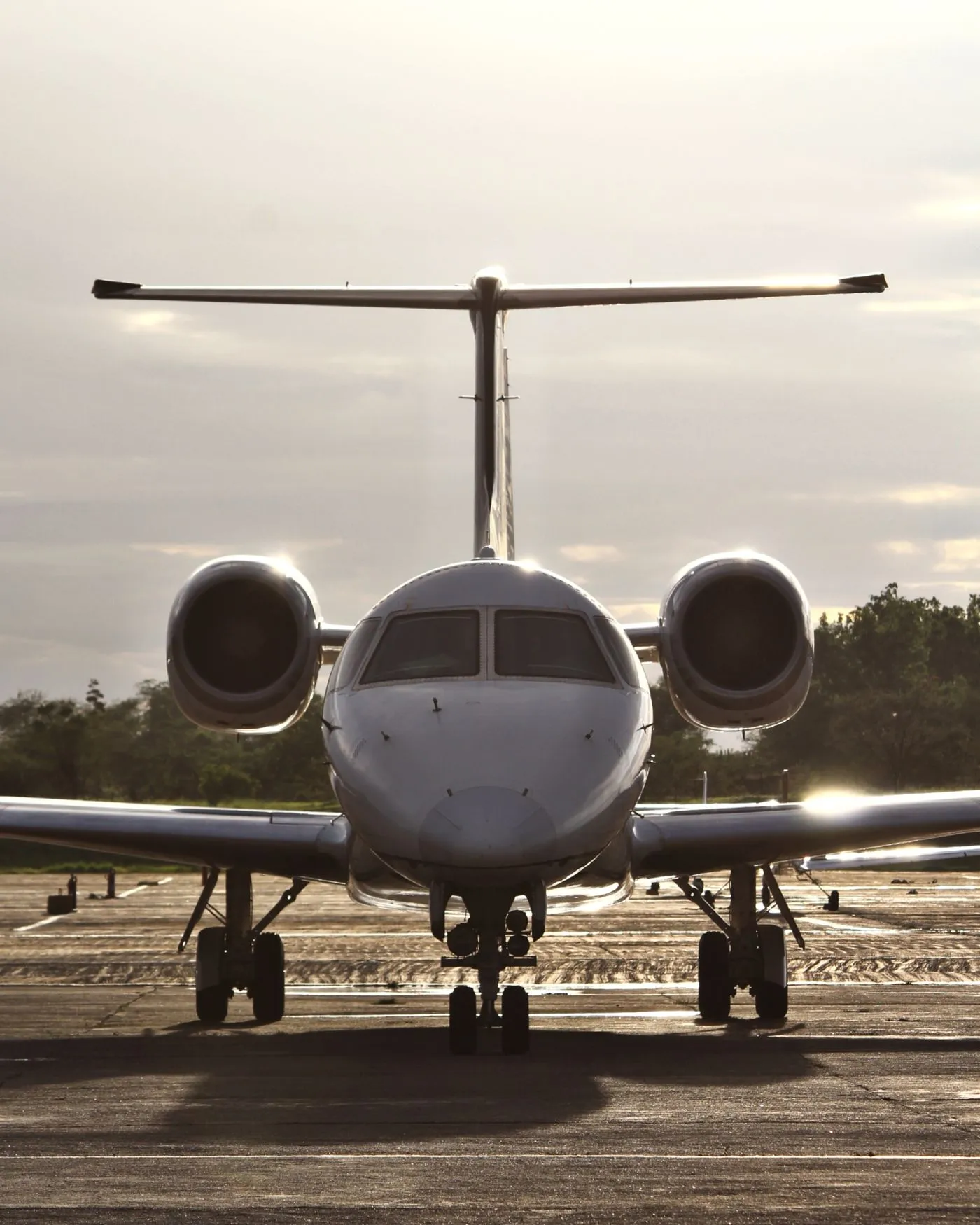 Aircraft being refuelled on the apron